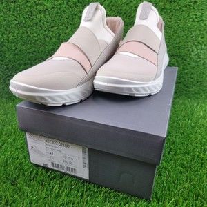 ECCO ST.1 Lite Womens NIB Slip-On Sneakers Gravel Leather Size 36 US 10-10.5 NEW
